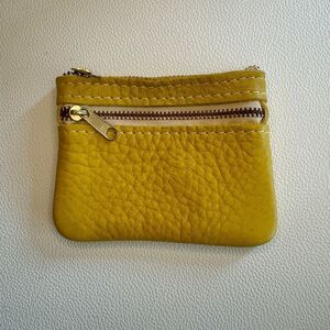 Portland Leather Double Zip Pouch POMELO FAST SHIP PLG Unicorn Wallet Coin Purse